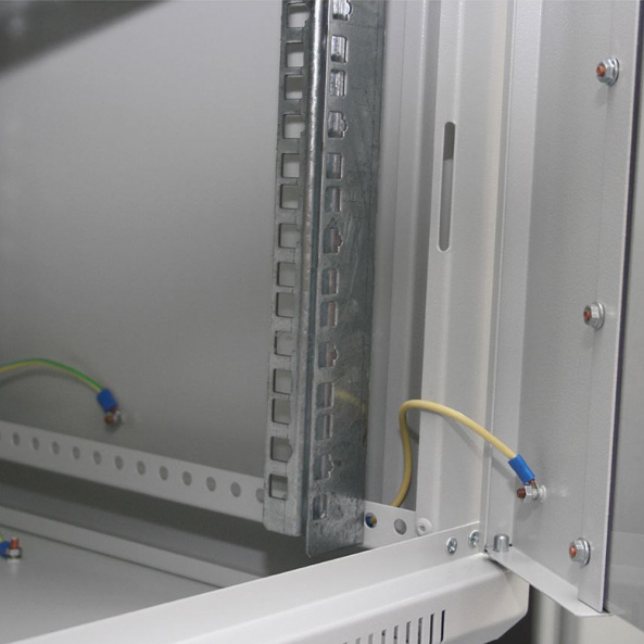 Шкаф серверный SteelNet 6U 600 x 450 для сетевого оборудования (стекло, серый) - фото 3