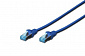 Патч-корд DIGITUS cat.5e,SF-UTP,1м,AWG 26/7,cинего цвета - фото 1