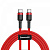Кабель Baseus Cafule USB Type-C-USB Type-C, PD2.0, 60W, 2м Red (CATKLF-H09)