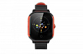 Детские телефон-часы с GPS трекером GOGPS К23 черные с красным