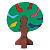 Nic Конструктор дерев'яний Дерево з птахами темне NIC523098