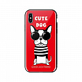 Чехол WK для Apple iPhone XS Max, WPC-087, Cute Dog Red