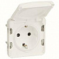 Механізм розетки електричної Plexo Legrand 16А, Schuko, 250В, ІР55, ІК07 з кришкою, гвинтові зажими білий - фото 1