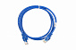Патч-корд 2E Cat 5e,UTP,RJ45, 26AWG ,7/0.16 Cu, 1.00 m, PVC,Blue - фото 1
