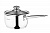 Ковш Ardesto Gemini Lecco с носиком для слива, стекл. крышка, 1,8 л, нержавеющая сталь
