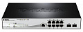 Комутатор D-Link DGS-1210-10P/ME/A 8x1GE PoE, 2xSFP(1G), Metro Ethernet