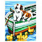 Набір для творчості Sequin Art PAINTING BY NUMBERS JUNIOR Цуценята та Качки SA1332 - фото 1