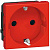 MOSAIC Legrand розетка Schuko 16А 250В без шторок винтовые клеммы (2мод) красный
