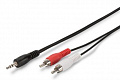 Кабель ASSMANN аудіо (jack 3.5мм-M/RCA-Mx2) Stereo Cable 1.5м