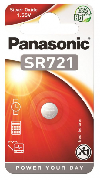 Батарейка Panasonic серебряно-цинковая SR721(361, V361, D361) блистер, 1 шт. - фото 1