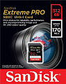 Карта памяти SanDisk  512GB SDXC C10 UHS-I U3 R170/W90MB/s Extreme Pro