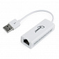 Адаптер Gembird (NIC-U2-02) USB - Fast Ethernet, білий - фото 1