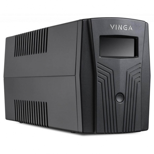 Джерело безперебійного живлення Vinga VPC-800PU 800ВА / 480 Вт з LCD-дисплеєм з USB у пластиковому корпусі - фото 6