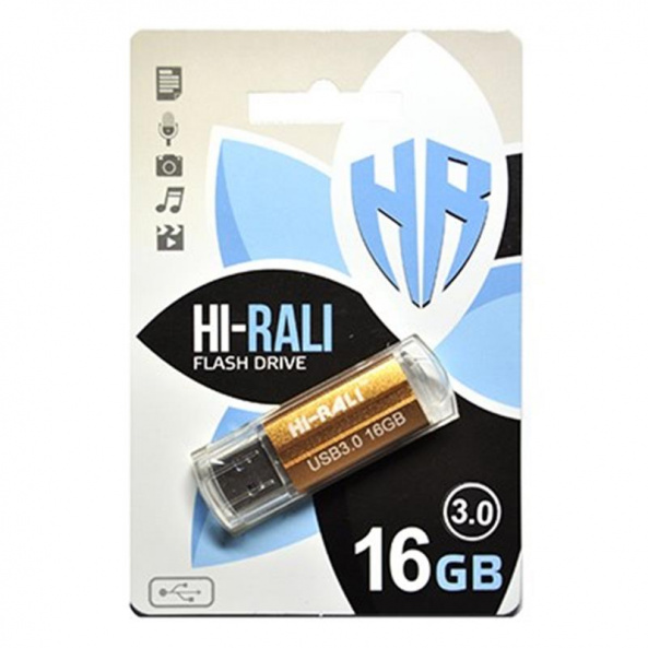 Флеш-накопичувач USB3.0 16GB Hi-Rali Corsair Series Gold (HI-16GB3CORGD) - фото 1