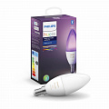 Лампа розумна Philips  Hue E14, 5.3W(40Вт), 2000K-6500K, RGB, ZigBee, Bluetooth, димування