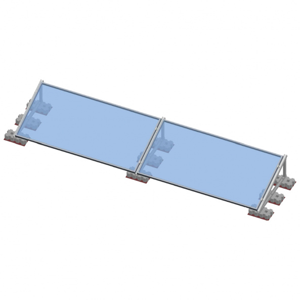 Монтажный набор (2 модуля, балластная система с углом наклона 15) - фото 2