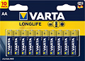 Батарейка VARTA LONGLIFE AA BLI 10 ALKALINE