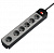 Мережевий подовжувач НАМА "TIDY-Line" 6XSchuko з вимикачем, 3G*1.5мм, 1.5м, чорний/сірий