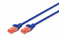 Патч-корд DIGITUS CAT 6 UTP, 10м, AWG 26/7, Cu, LSZH, синього кольору - фото 1