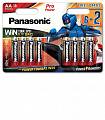 Батарейка Panasonic Pro POWER щелочная AA блистер, 8 шт. Power Rangers