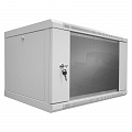 Шафа серверна SteelNet 6U 600 x 450 для мережевого обладнання (скло, сірий)