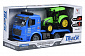 Машинка инерционная Same Toy Truck Тягач синий с трактором со светом и звуком 98-615AUt-2 - фото 1