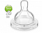 Соска силиконовая Avent Classic+ медленный поток 2шт 1+ SCF632/27 - фото 2