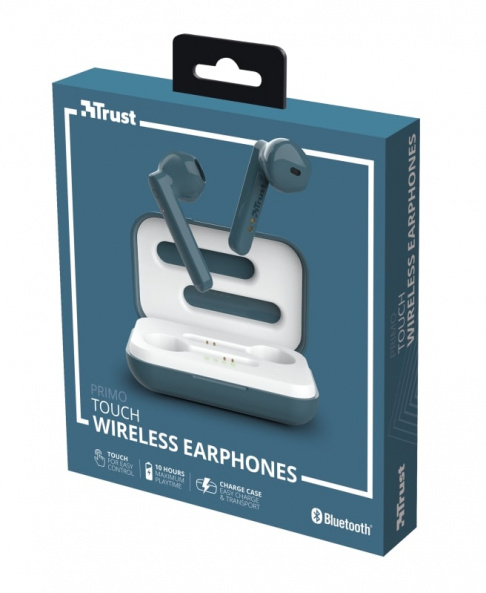 Навушники Trust Primo Touch True Wireless Mic Blue - фото 15