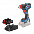 Гайковерт ударный Bosch GDX 18V-200 C, 18В, 4.0Ah, бесщеточ., 200Нм,  1/4", 1/2", 1.2кг