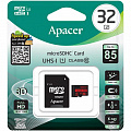 Карта памяти Apacer 32GB microSDHC C10 UHS-I R85MB/s + SD