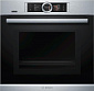 Вбудовувана ел. духова шафа з СВЧ Bosch HNG6764S6 - Ш-60см/ф-я пару/14 реж/67л./А/чорний - фото 1