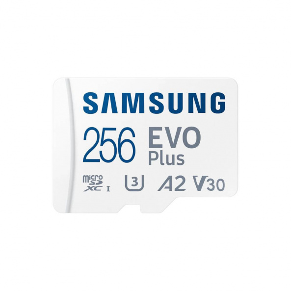 Карта пам'яті Samsung 256GB microSDXC C10 UHS-I U3 R130/W90MB/s Evo Plus + SD адаптер (MB-MC256KA/RU) - фото 2