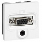 Розетка Legrand HD15 (VGA) + AUDIO 3,5мм, гвинтове з'єднання 2 мод Білий - фото 1