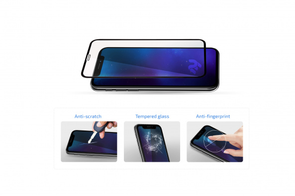 Захисне скло2E Basic для TECNO POP 2F (B1F) , 2.5D FCFG, black border - фото 3