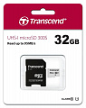 Карта памяти Transcend 32GB microSDHC C10 UHS-I R95/W20MB/s + SD адаптер