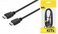 Кабель KITs HDMI 2.0 (AM/AM), black, 2m
