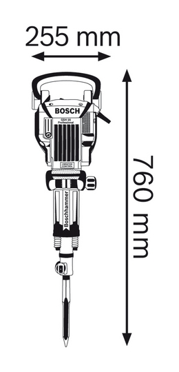 Молоток отбойный Bosch GSH 16-30. 1750Вт, 45 Дж, 1.300 уд/хв, 16.5 кг - фото 2