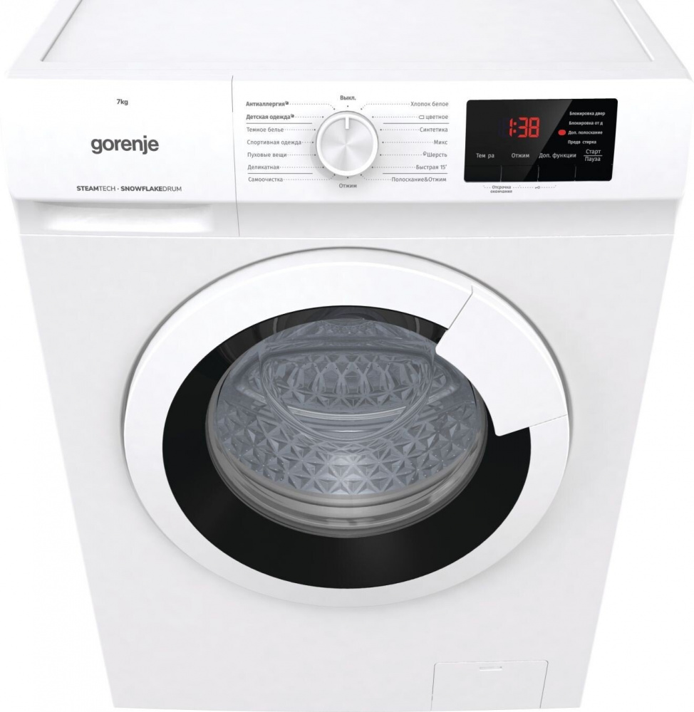 Купить Стиральная машина Gorenje WHE72SFS/7 кг/1200 об/A -30 %/ функция  пара/15 прогр./дисплей/46 см. – Стиральные машины, фото, цена в Киеве, в  интернет-магазине Prodavaka