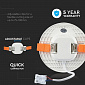 Панель стельова врізна LED V-TAC, 18W, SKU-733, Samsung Chip, 230V, 3000К, кругла, діаметр 170mm - фото 5