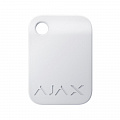 Захищений безконтактний брелок Ajax Tag white для клавіатури KeyPad Plus