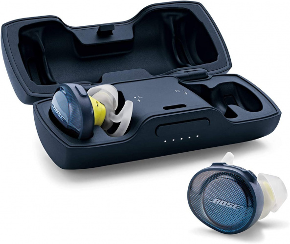 Наушники Bose SoundSport Free Wireless Headphones, Blue/Yellow - фото 4