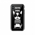 Чехол WK для Apple iPhone XS Max, WPC-087, Cute Dog Black