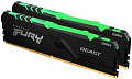 Пам'ять до ПК Kingston DDR4 3600 16GB KIT (8GBx2) FURY Beast RGB