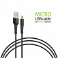 Кабель Intaleo CBFLEXM0 USB-microUSB 0.2м Black (1283126487422) - фото 1
