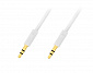 Кабель Global (1283126442377) AUX 3.5mm M-3.5mm M, 1м White - фото 1