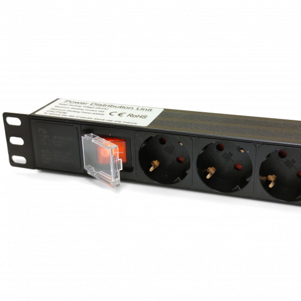 Сетевой фильтр Kingda (KD-GER(16)N1008WKPDY30W19A) черный, 8 розеток с выключателем, длина кабеля 1.8 м - фото 3