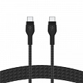 Кабель Belkin USB-C - USB-C, BRAIDED SILICONE, 1m, black