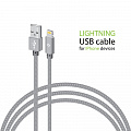 Кабель Intaleo CBGNYL2 USB-Lightning 2м Grey (1283126477669)