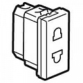 MOSAIC Legrand розетка електрическая со шторками (16А, 250В, винтовые клеммы) 1мод, белый
