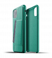 Чехол кожаный MUJJO для Apple iPhone 11 Pro Max Full Leather Wallet, Alpine Green